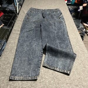 Limited Edition Jeans Mens 36x32 Blue Acid Wash Relaxed Straight Carpenter Denim